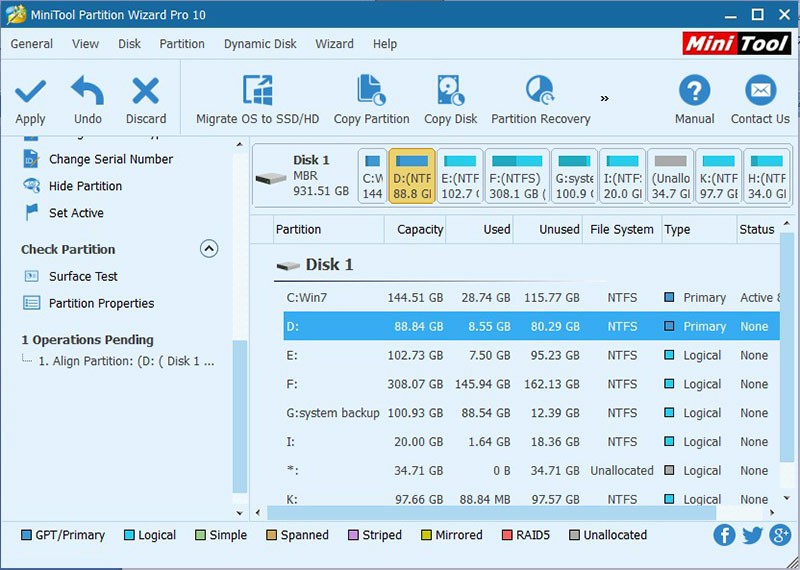 How to Align Partition MiniTool Partition Wizard Tutorial