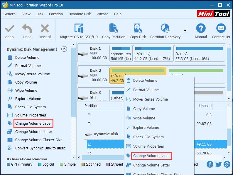 How To Change Volume Label MiniTool Partition Wizard Tutorial