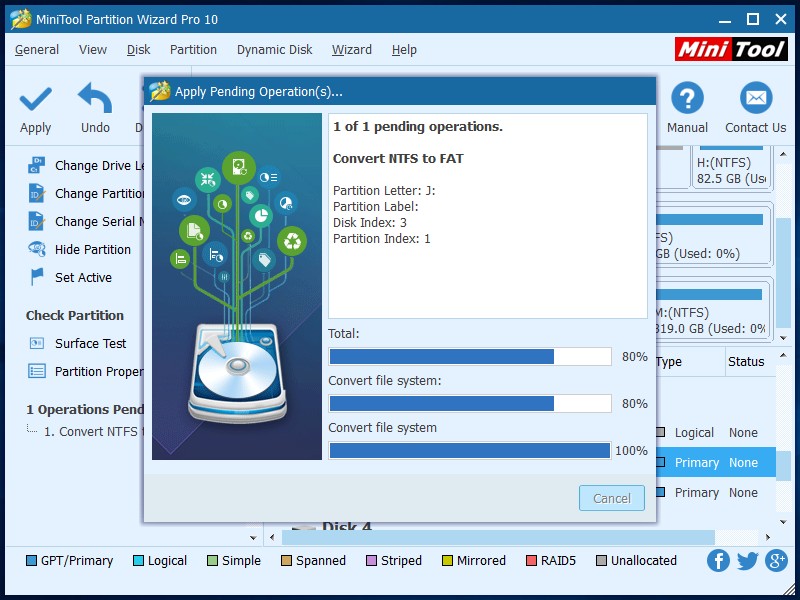 How To Convert Ntfs To Fat Minitool Partition Wizard Tutorial 7649