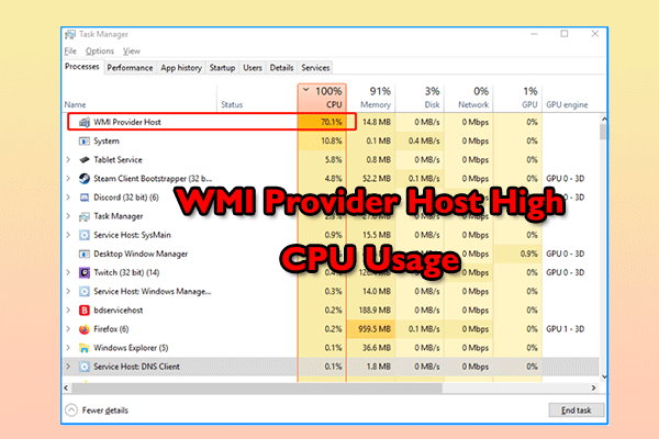 How To Solve The WMI Provider Host High CPU Usage Issue