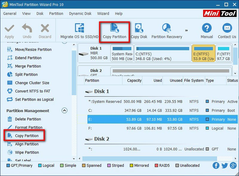 How to Copy Partition | MiniTool Partition Wizard Tutorial