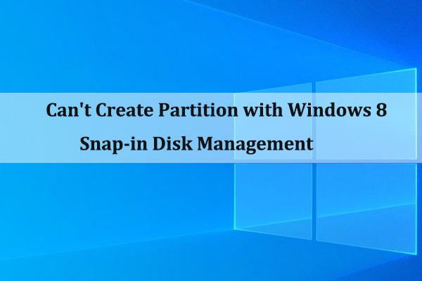 Can T Create Partition With Windows Snap In Disk Management