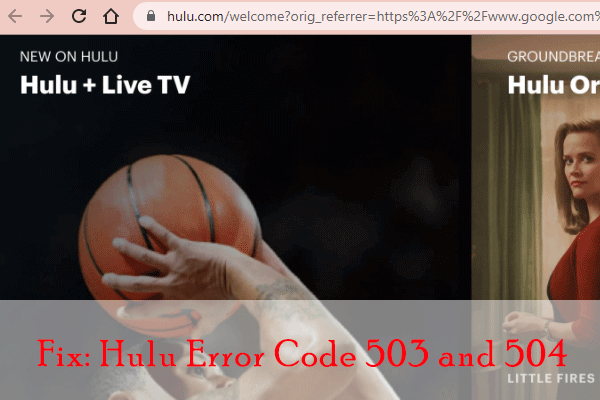 How to Solve Hulu Error Code 503 and 504 on Windows PC - MiniTool 