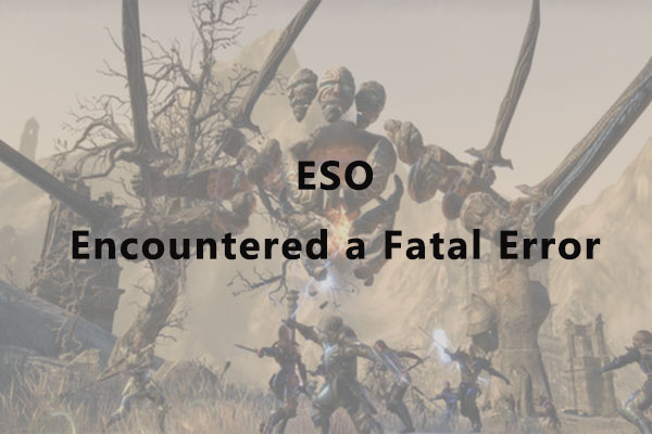 Fatal Error 6 — Elder Scrolls Online