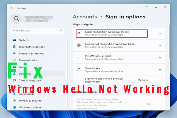 How to turn on/off Windows Hello