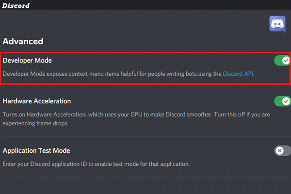 Developer Mode, Discord