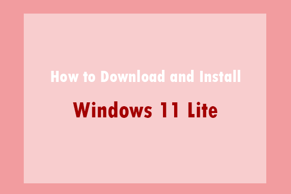 Windows 11 Lite 