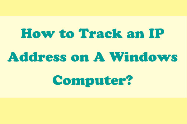 How to track an IP address