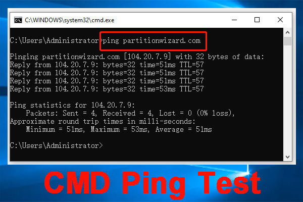 CMD Ping Test How To Ping From Command Prompt Windows 10 11 MiniTool 