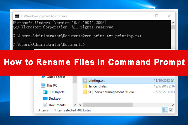 CMD Rename Files How To Rename Files In Command Prompt MiniTool 