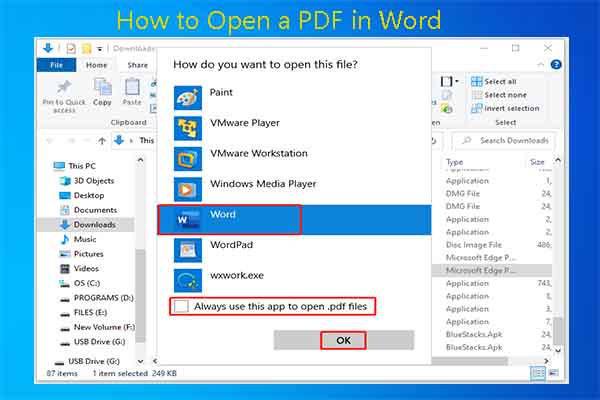 How To Open A PDF In Word On Windows Mac Two Ways MiniTool 