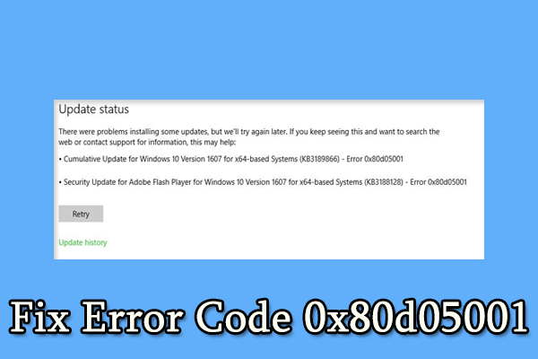 A Full Guide to Fix Error Code 0x80d05001on Windows PC