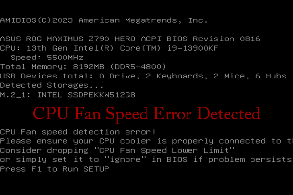 CPU Fan Error on Boot