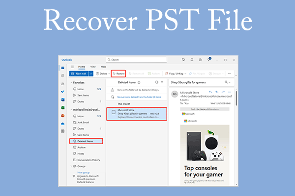 How to Recover Deleted PST Files on Windows 11/10