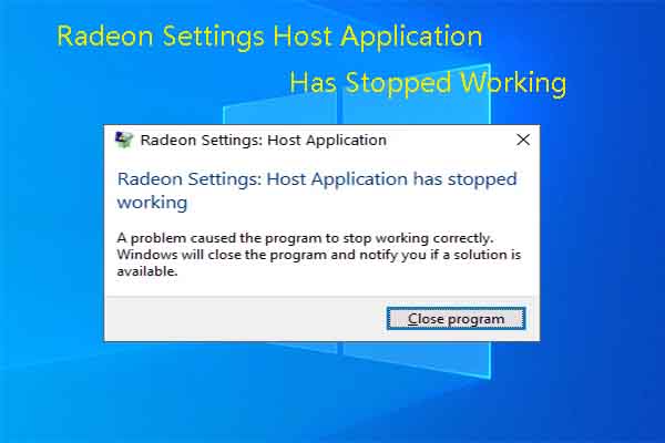 Radeon software best sale host application cpu