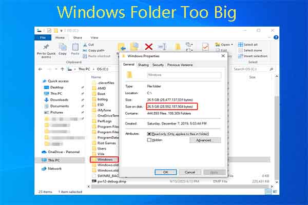 Easy Fixes for Windows Folder Too Big Windows 11/10