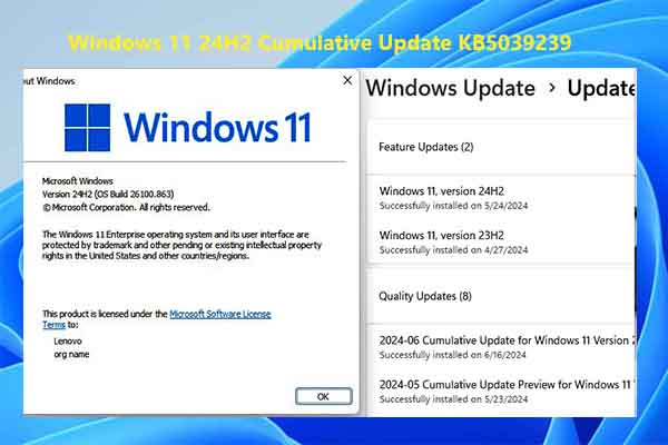 Windows 11 24H2 Cumulative Update KB5039239 Download Guide