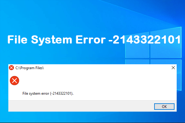 Solved: Minecraft File System Error -2143322101