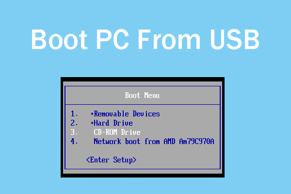 how to boot a new pc from usb