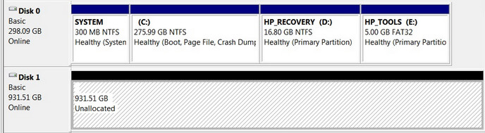 partition becomes unallocated