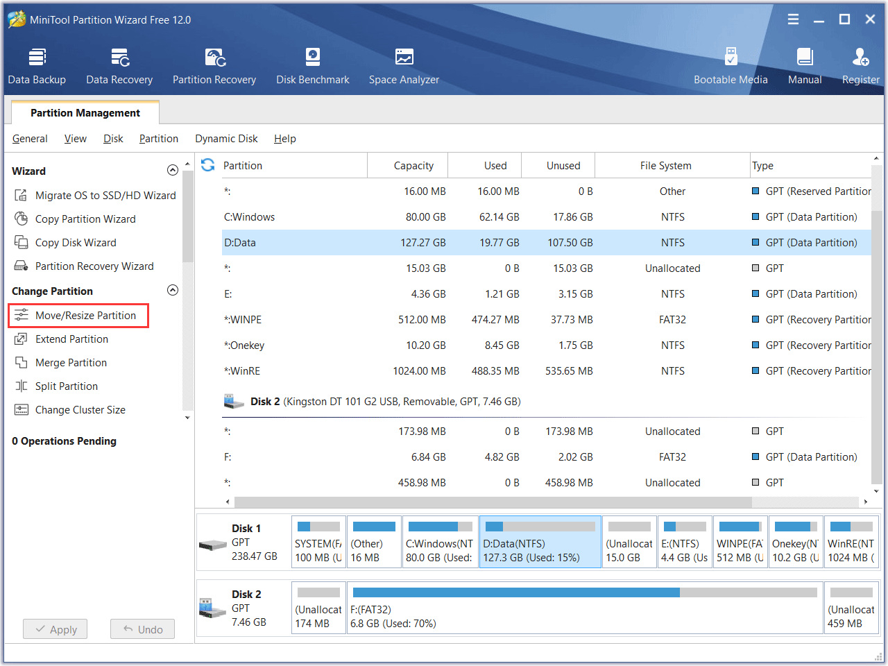 ntfs repartition