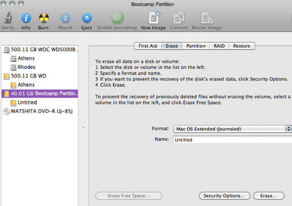 partitionm external for windows mac bootcamp