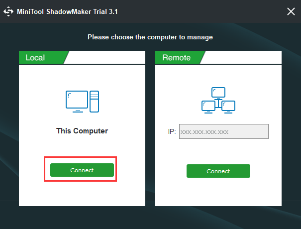 choose Connect to continue