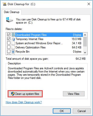 local disk full but no files