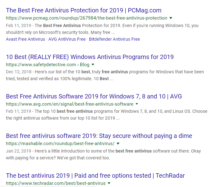 2019 4 best free antivirus 2018
