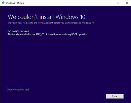 windows 10 blue error screen before loading