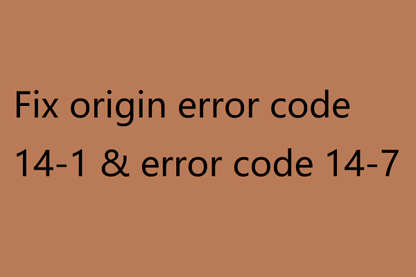 код ошибки 14 1 origin на windows 10