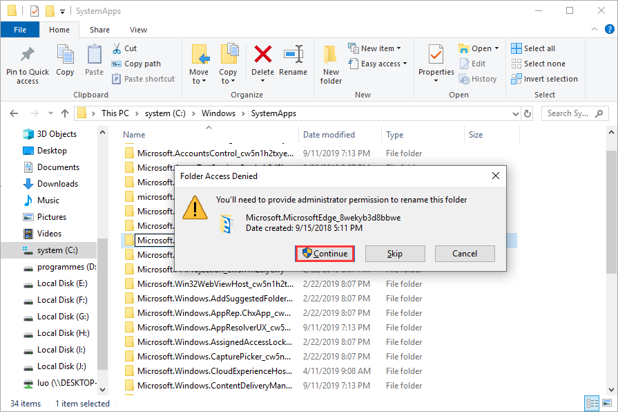 how to delete microsoft edge on windows 10
