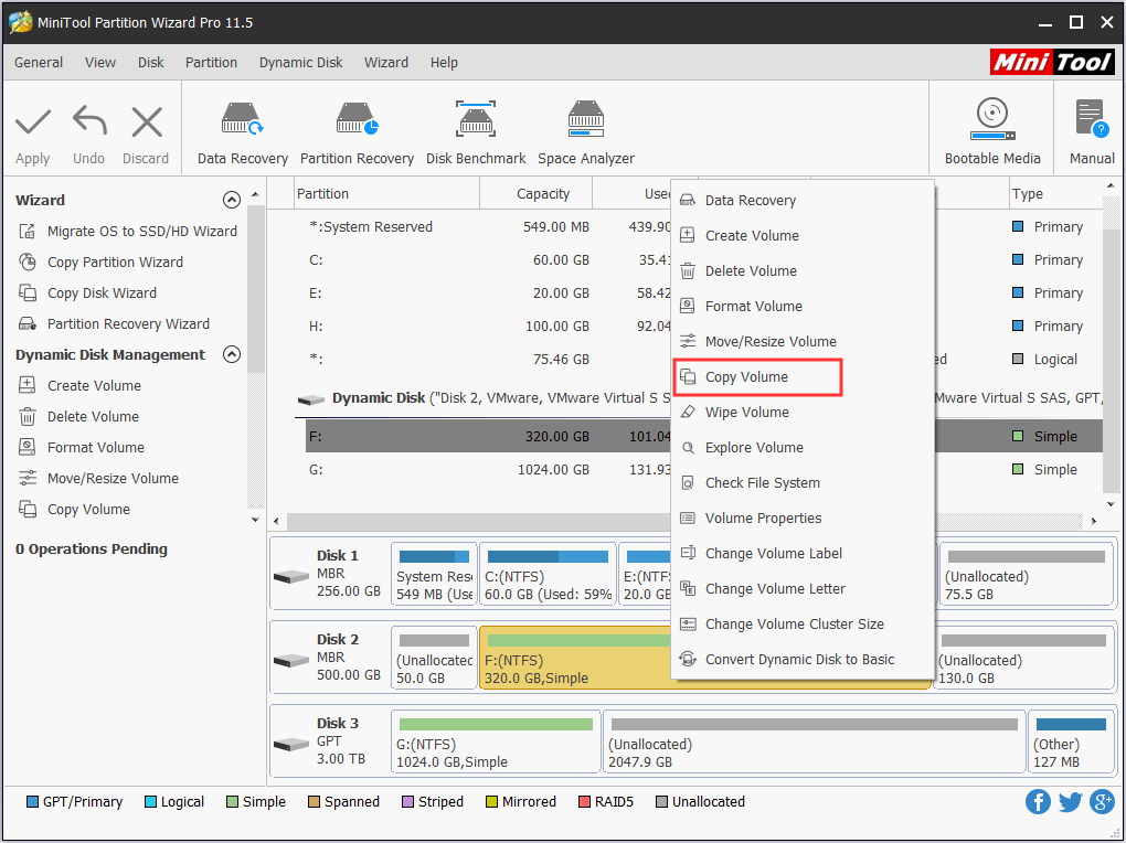 partition magic volume manager