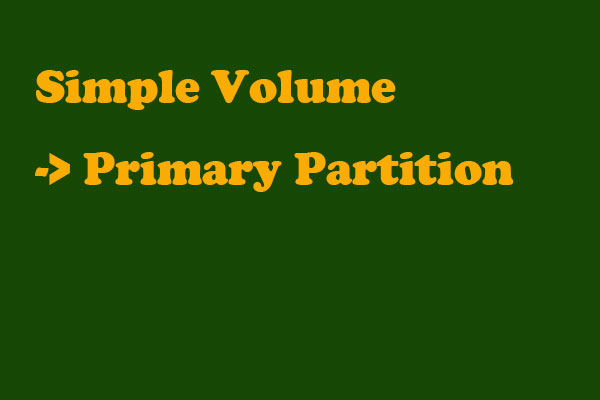 what is a simple volume partition