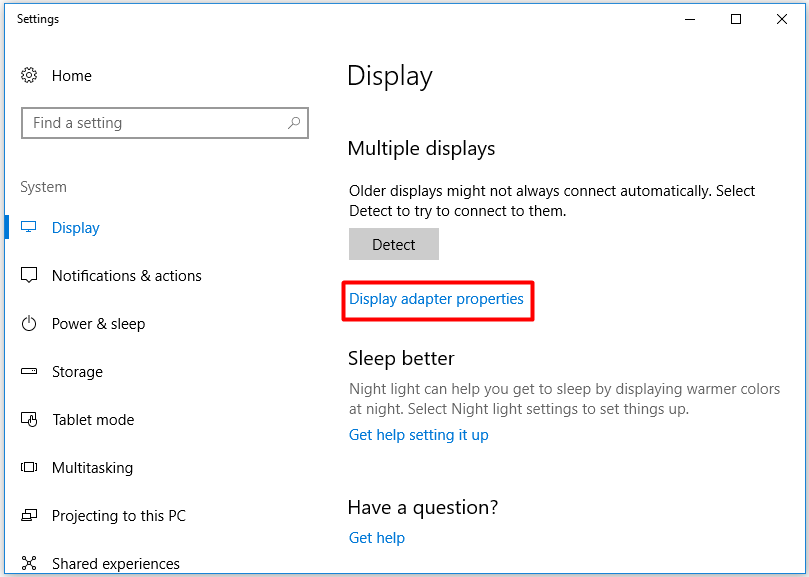 windows monitor text adjust