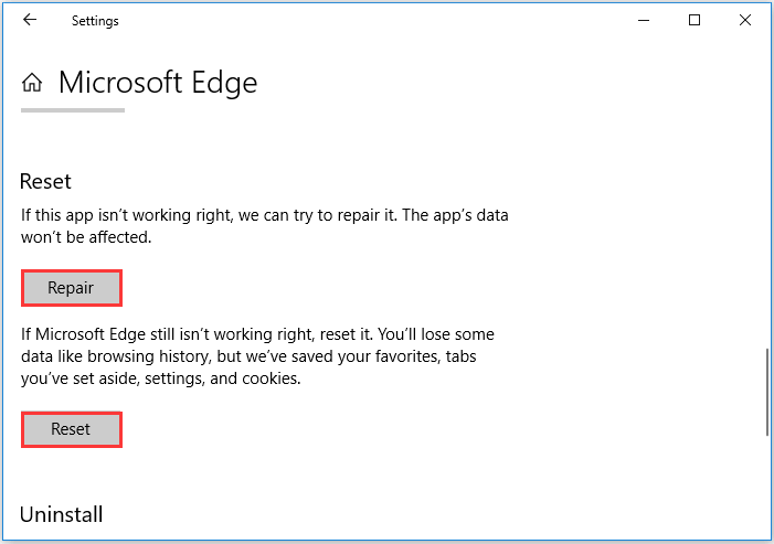 microsoft edge not loading pages