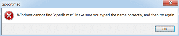 unable to open Local Group Policy Editor