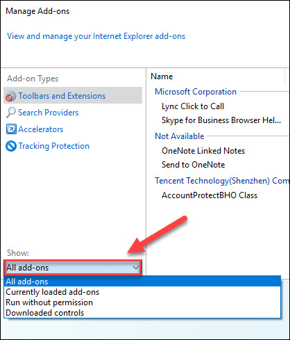 cannot disable add ons internet explorer
