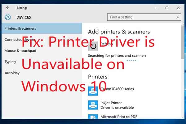Fix Driver Unavailable Error Windows 10