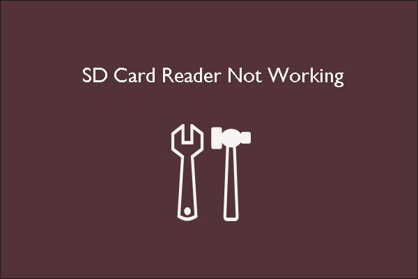 internal sd card reader not working