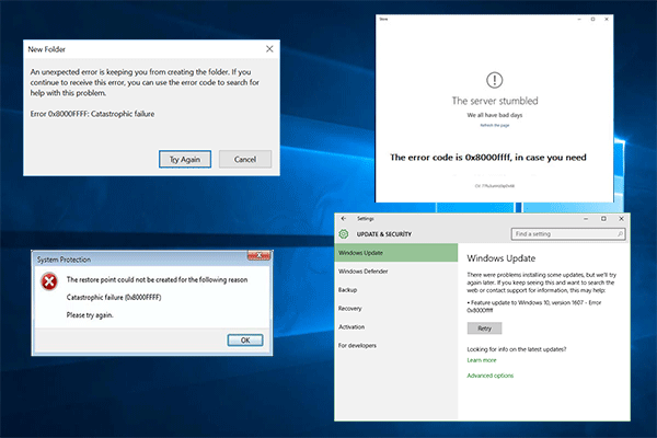 How to Fix Error 0x8000FFFF in Windows 10? - MiniTool Partition Wizard