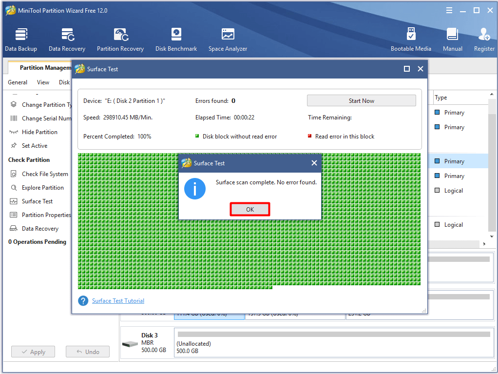 view the scan process