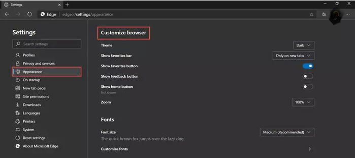 How to Customize the New Microsoft Edge Browser with Settings ...