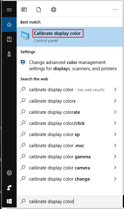 nvidia control panel windows 10 color calibation