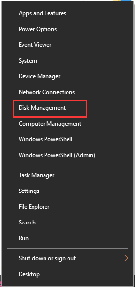 select Disk Management