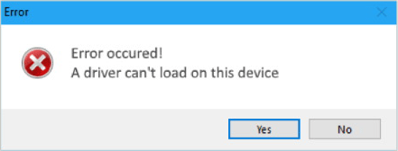 Unable to load driver что это