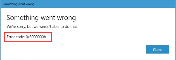 error code 0x8000000b