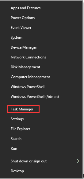 click on Task Manager