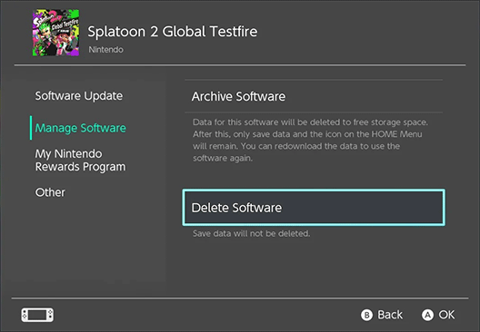 how to free up space on nintendo switch