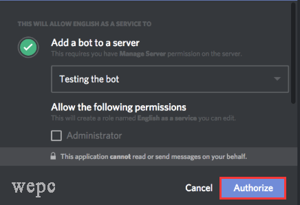 Add Bot to Server